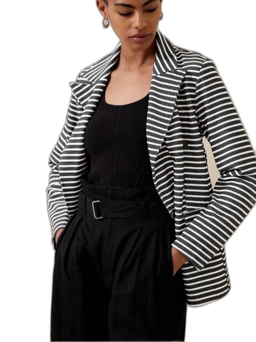 Banana Republic NWT striped Double-Breasted Blazer Jacket Size SP